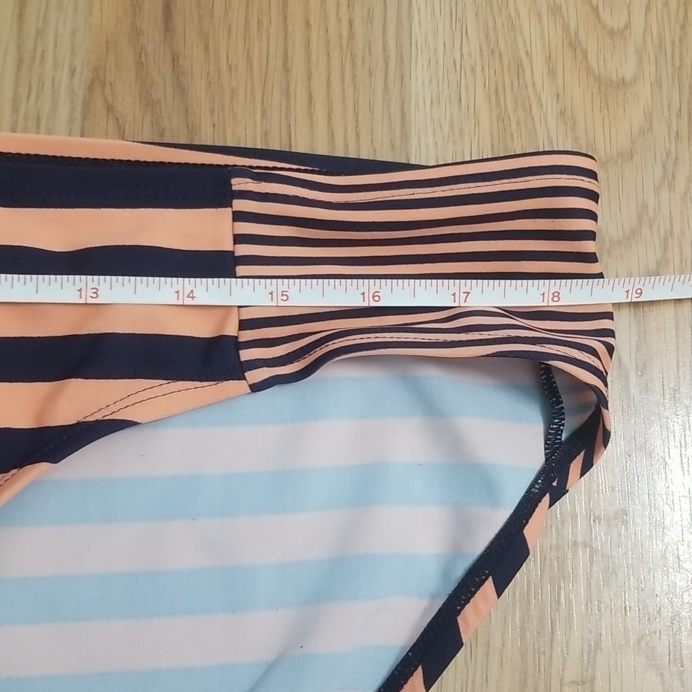Motherhood Maternity Bump Maternity Bikini Swim Bottoms Peach Stripe - Picture 7 of 9